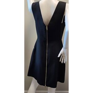 Zara‎ Woman Studio Black Sleeveless Mini Dress w/ Lace Detail Pockets Size L